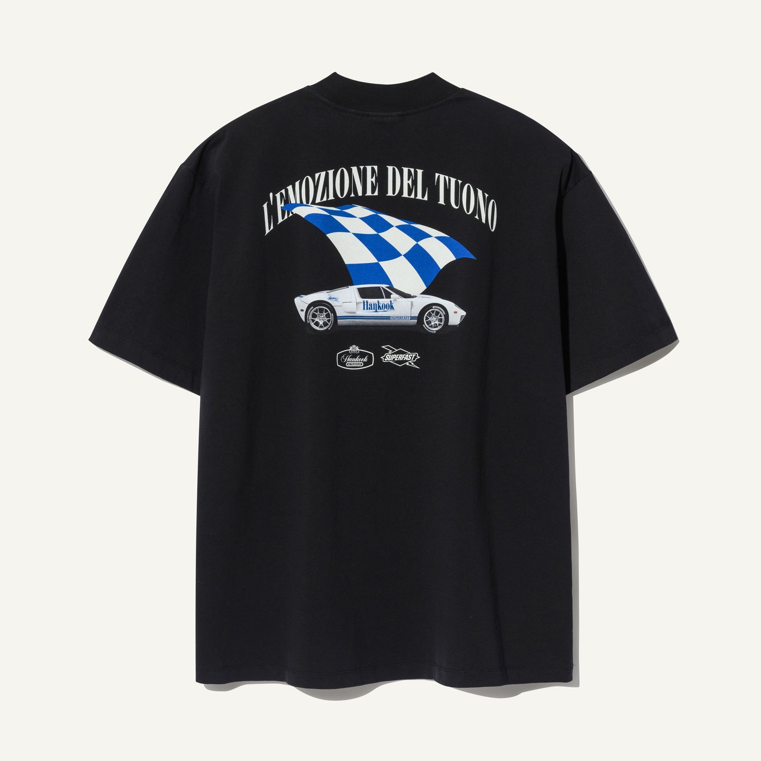 (Superfast™ x Hankook Tire) GT40 Bold Neck T-shirt Black