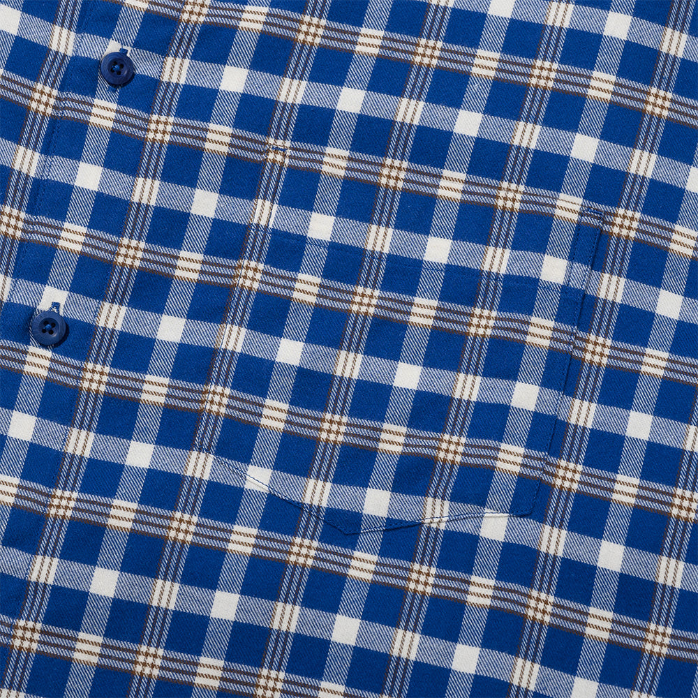 (Superfast™ x Hankook Tire) Stampa Flannel Check Shirt Blue