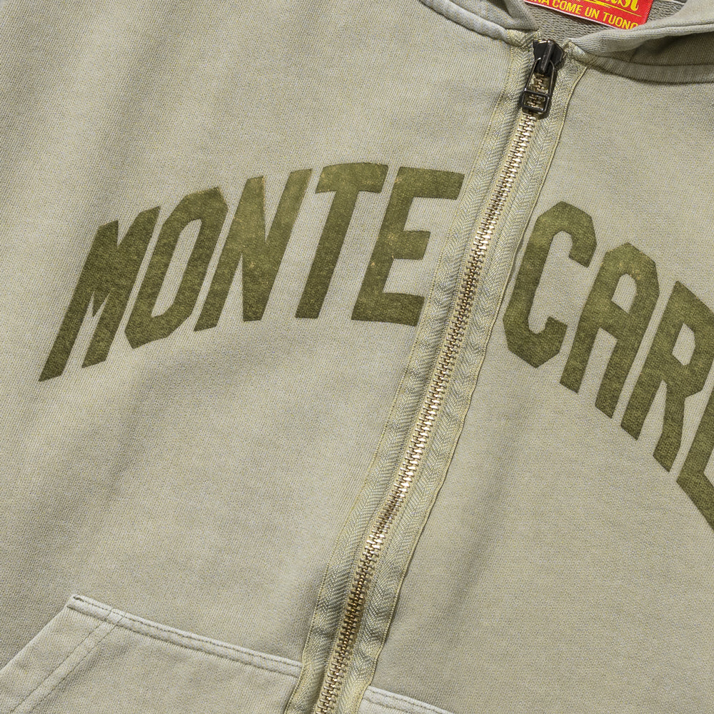 Monte-Carlo Dyed Zip Hoodie Sage
