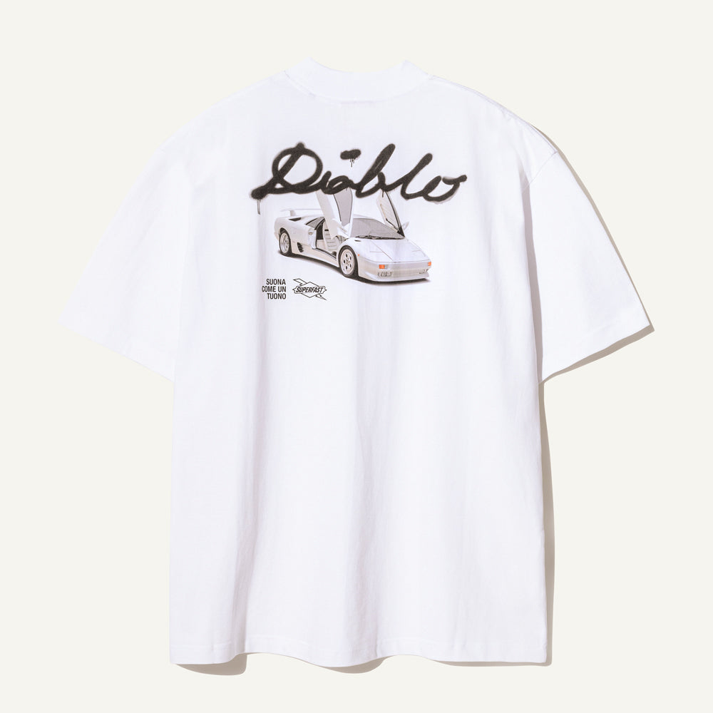[10%OFF] Diablo Bold Neck T-shirt White