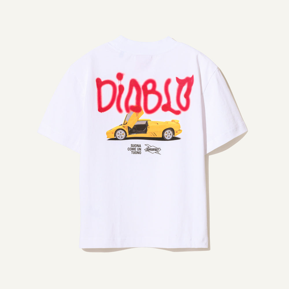 [10%OFF] Womens Diablo Bold Neck T-shirt White